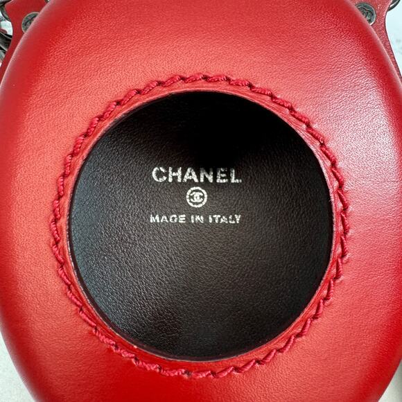 Chanel Sporran Flask Bag Coco CC Bottle Shoulder/Crossbody Chain Red Rare 2013 - Picture 7 of 16